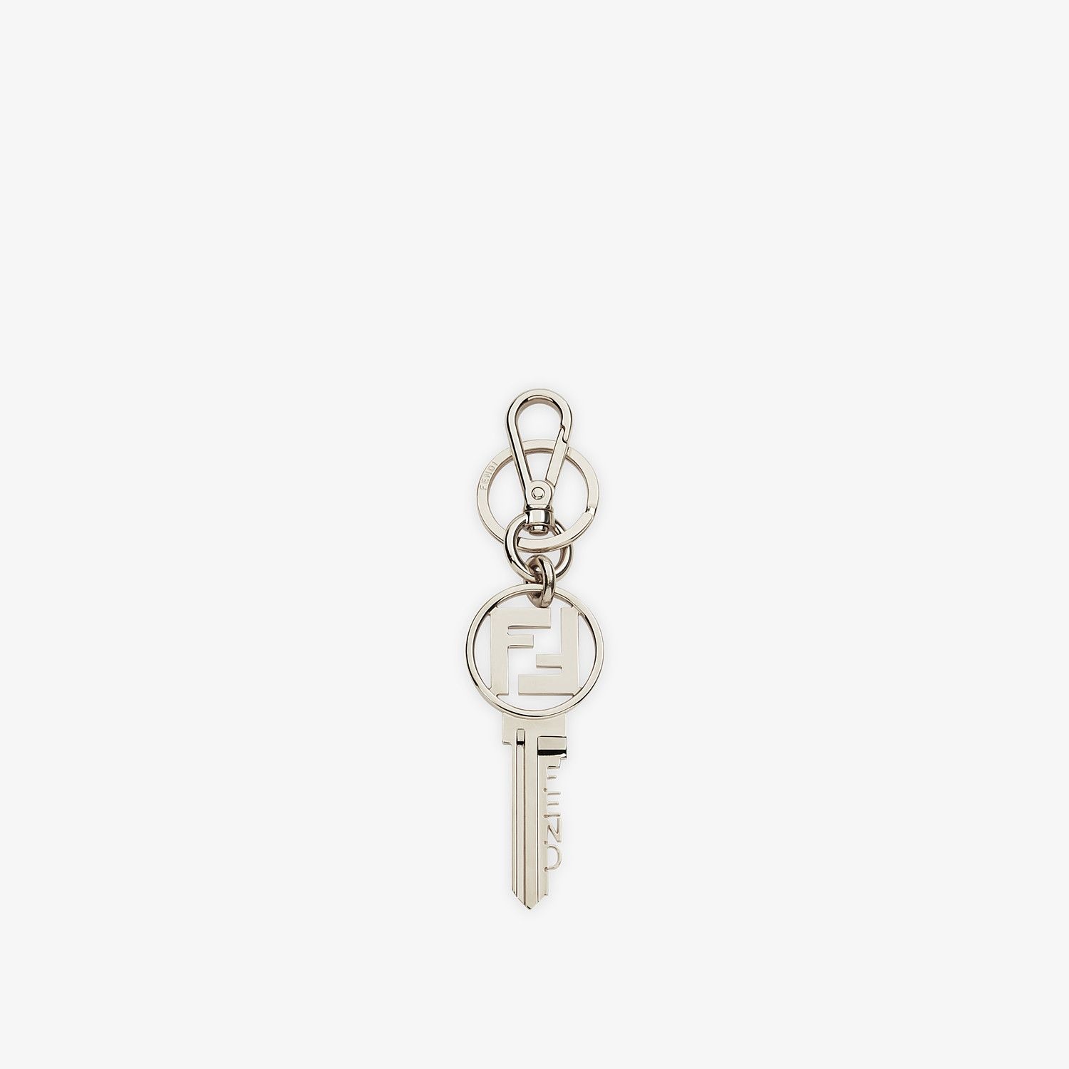 Palladium-finish metal key ring - 1