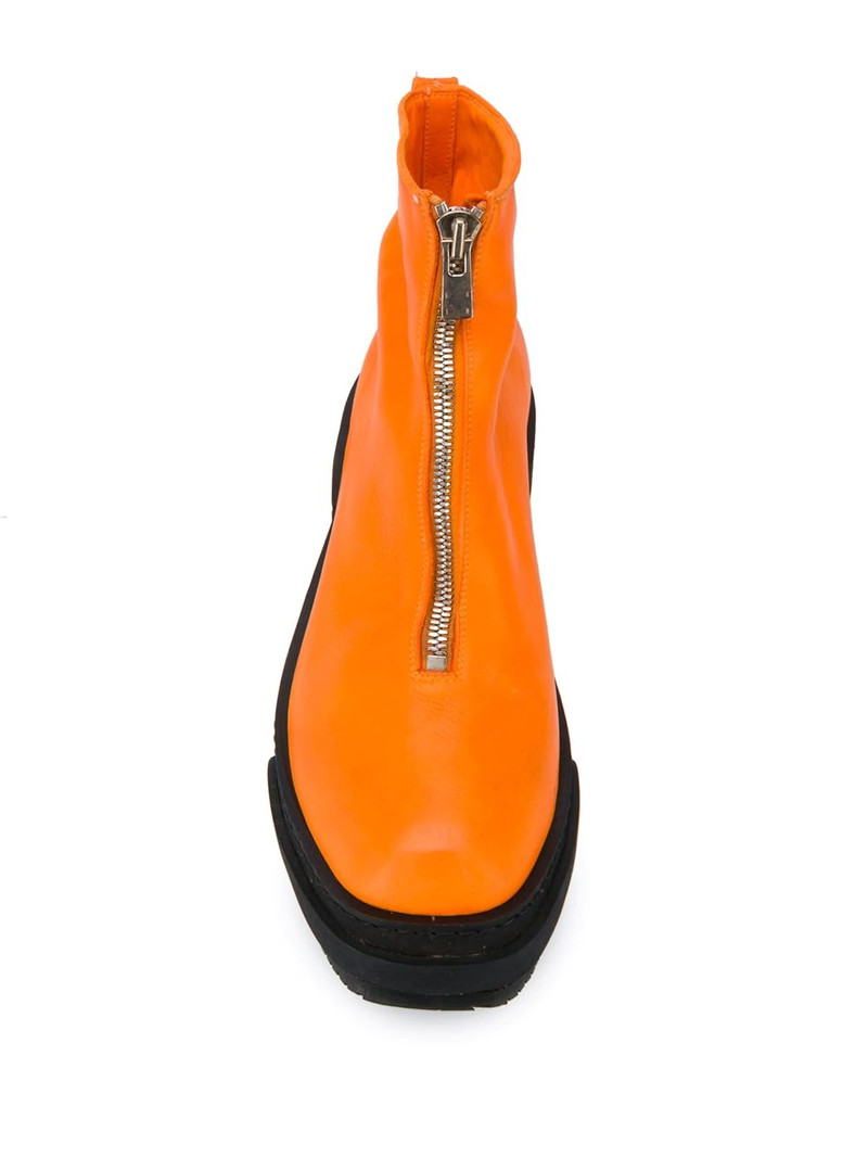 color-block front-zip boots 4