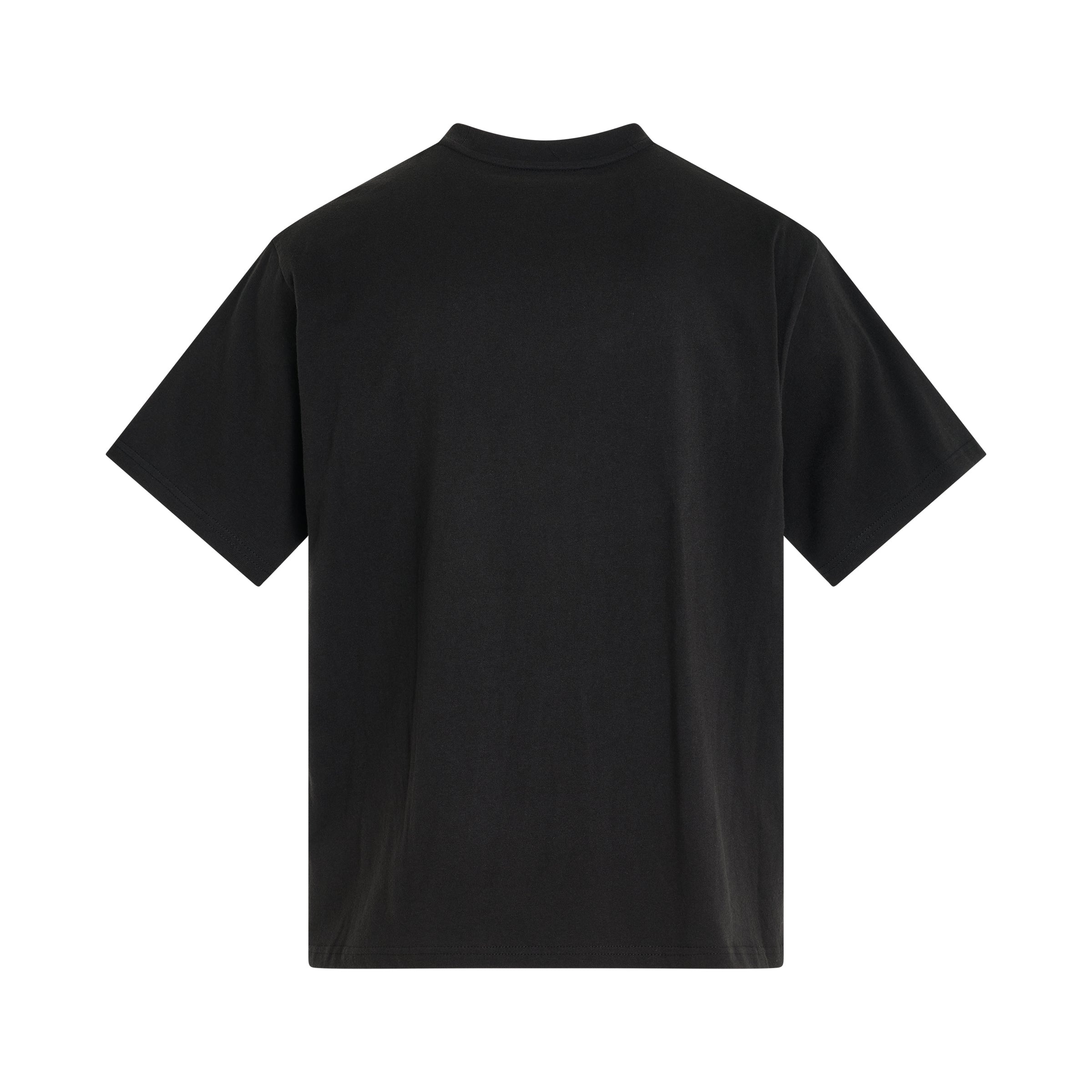 Washed Character T-Shirt in Black - 4