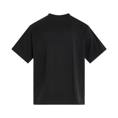 We11done Washed Character T-Shirt in Black outlook