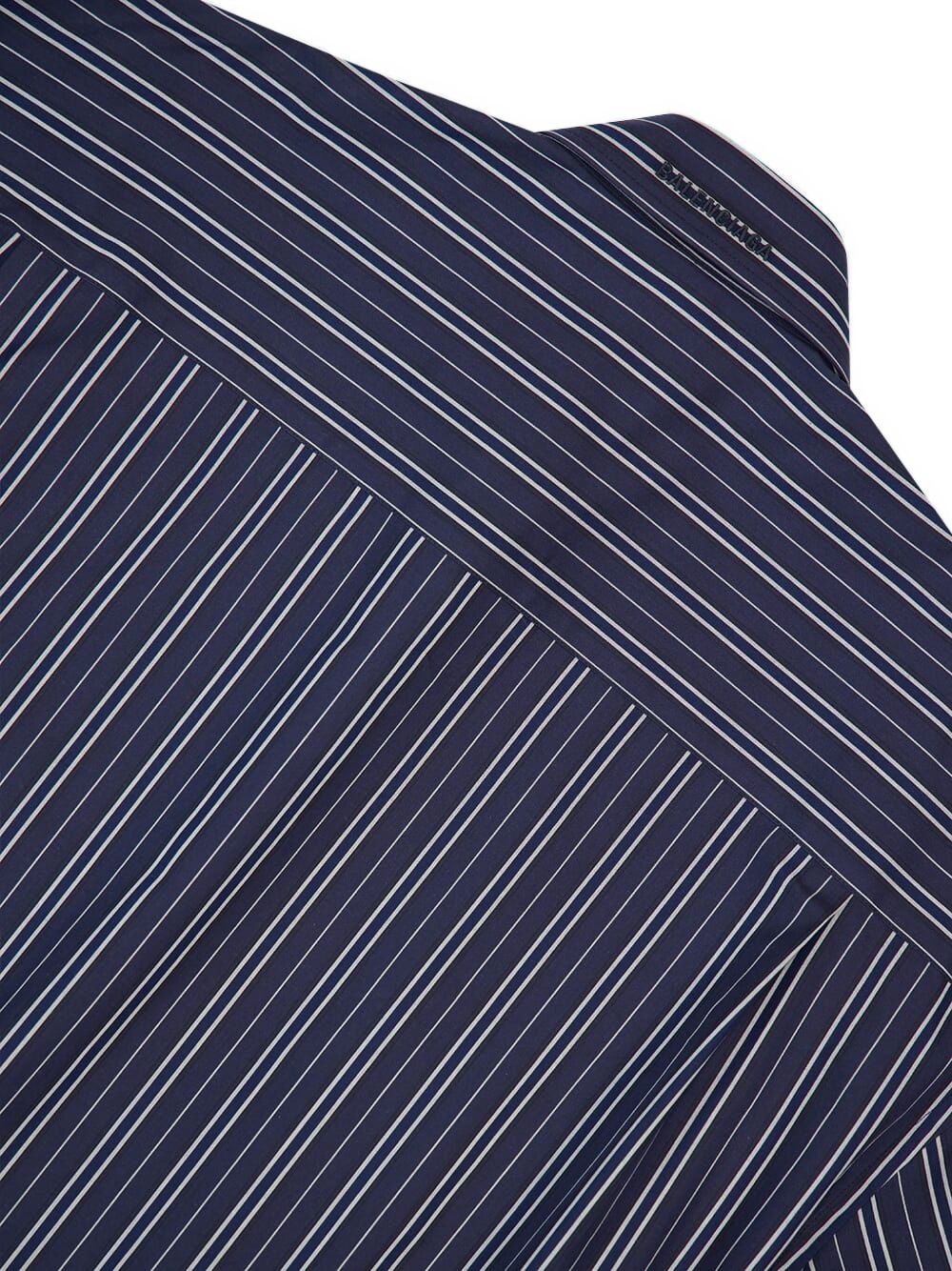 stripe cotton mini shirt dress - 3