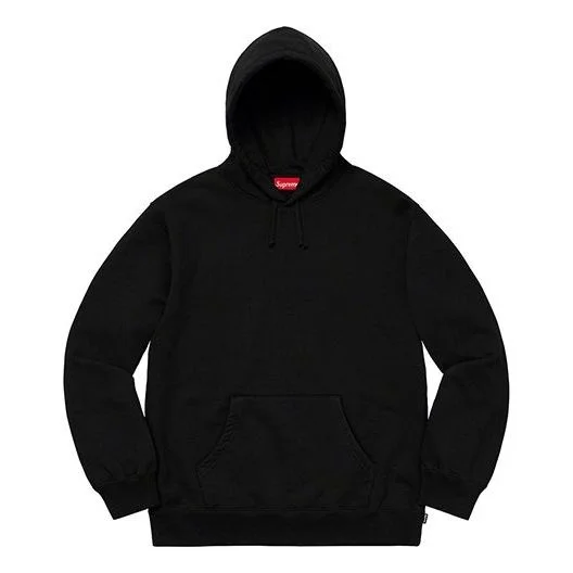 Supreme FW19 Week 12 Rhinestone Script Hooded Sweatshirt Black SUP-FW19-1016 - 1