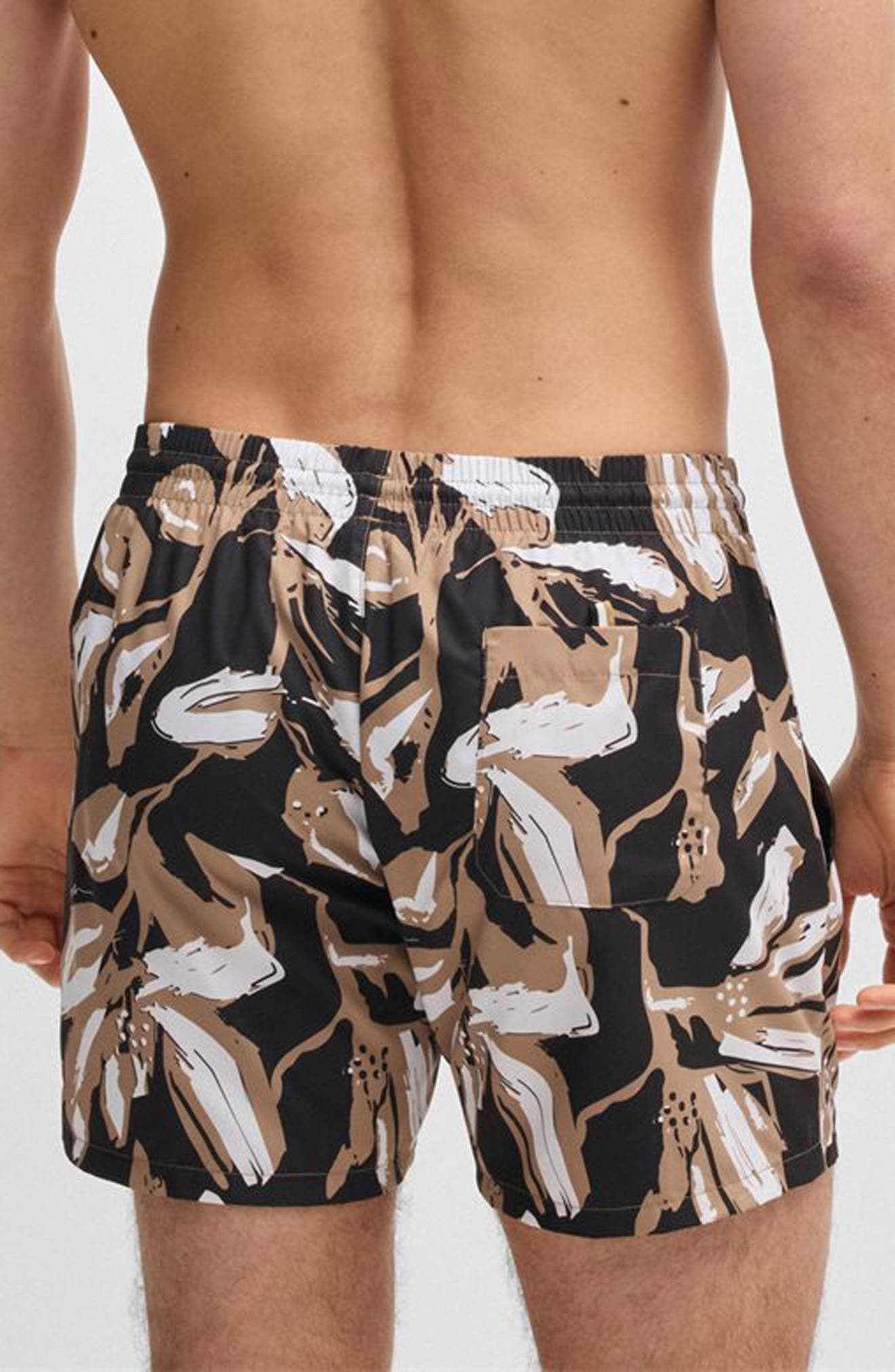 BOSS Piranha Swim Trunks in Black at Nordstrom - 2
