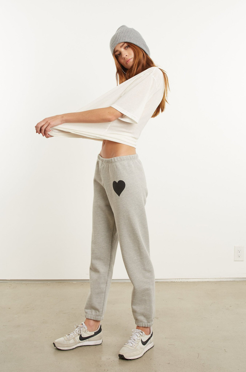 HEATHER GREY HEART SWEATPANTS 4