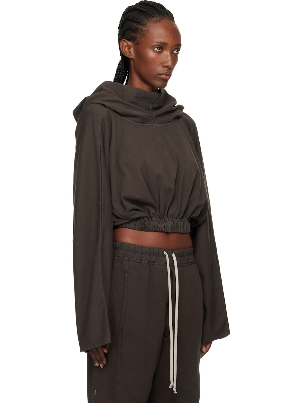 Gray Concordians Cropped Hoodie - 2