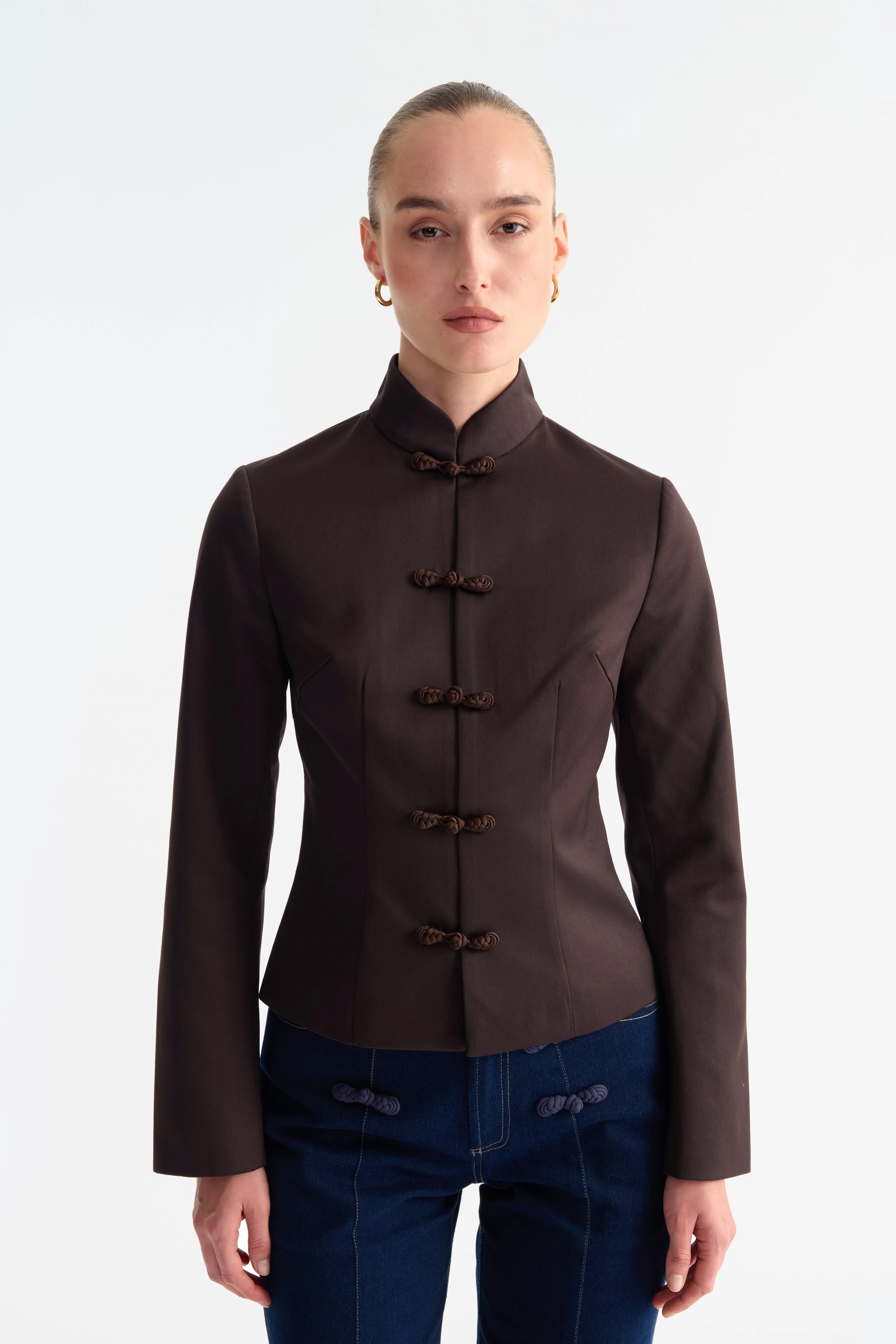 SLOANE SATIN TANG JACKET - 1