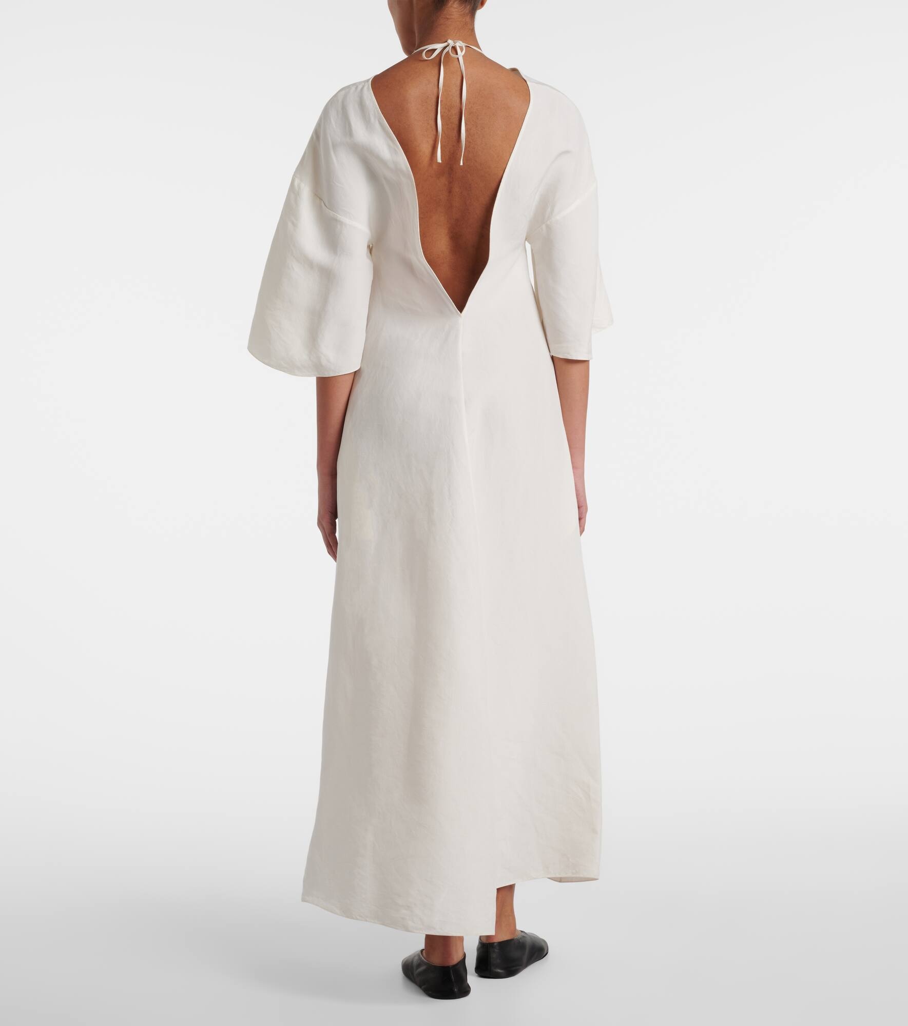 Mia open-back silk maxi dress - 3