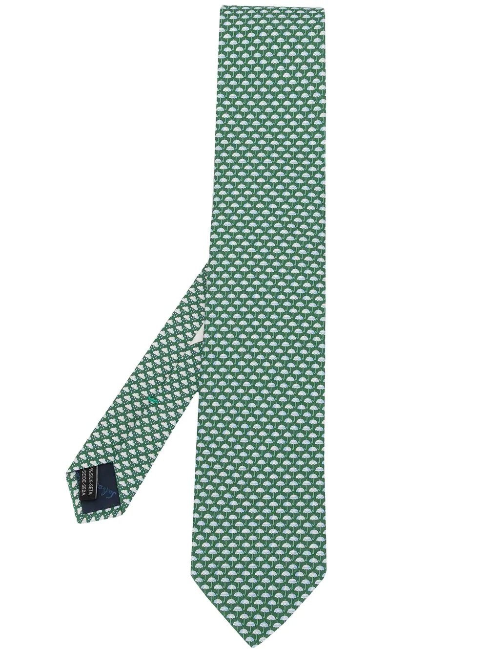 umbrella print silk tie - 1