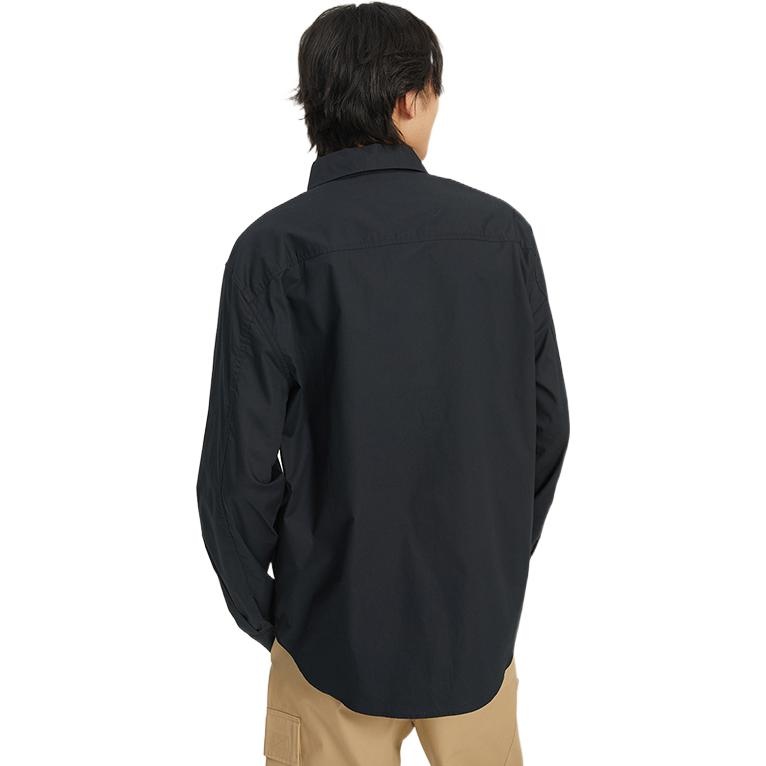 Converse Woven Long Sleeve Button Down Shirt 'Black' 10023803-A01 - 5