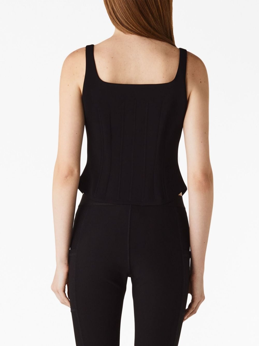 zip-up corset tank top - 3