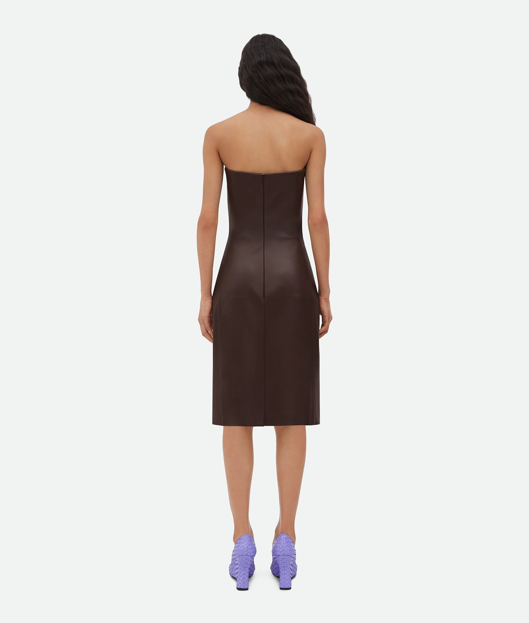 Leather Midi Bustier Dress - 3