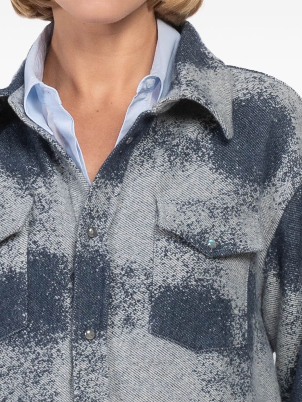 patterned cashmere shirt - 5