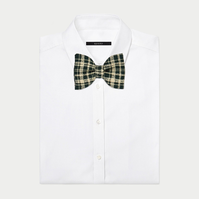 GUCCI Gucci HA HA HA check bow tie outlook