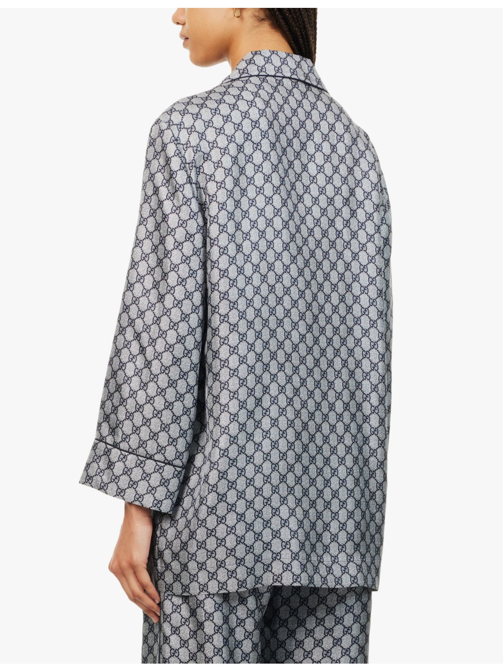 GG Supreme oversized-fit silk shirt - 4