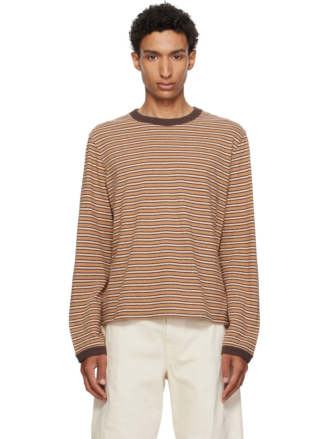 Brown Jersey Long Sleeve T-shirt - 1