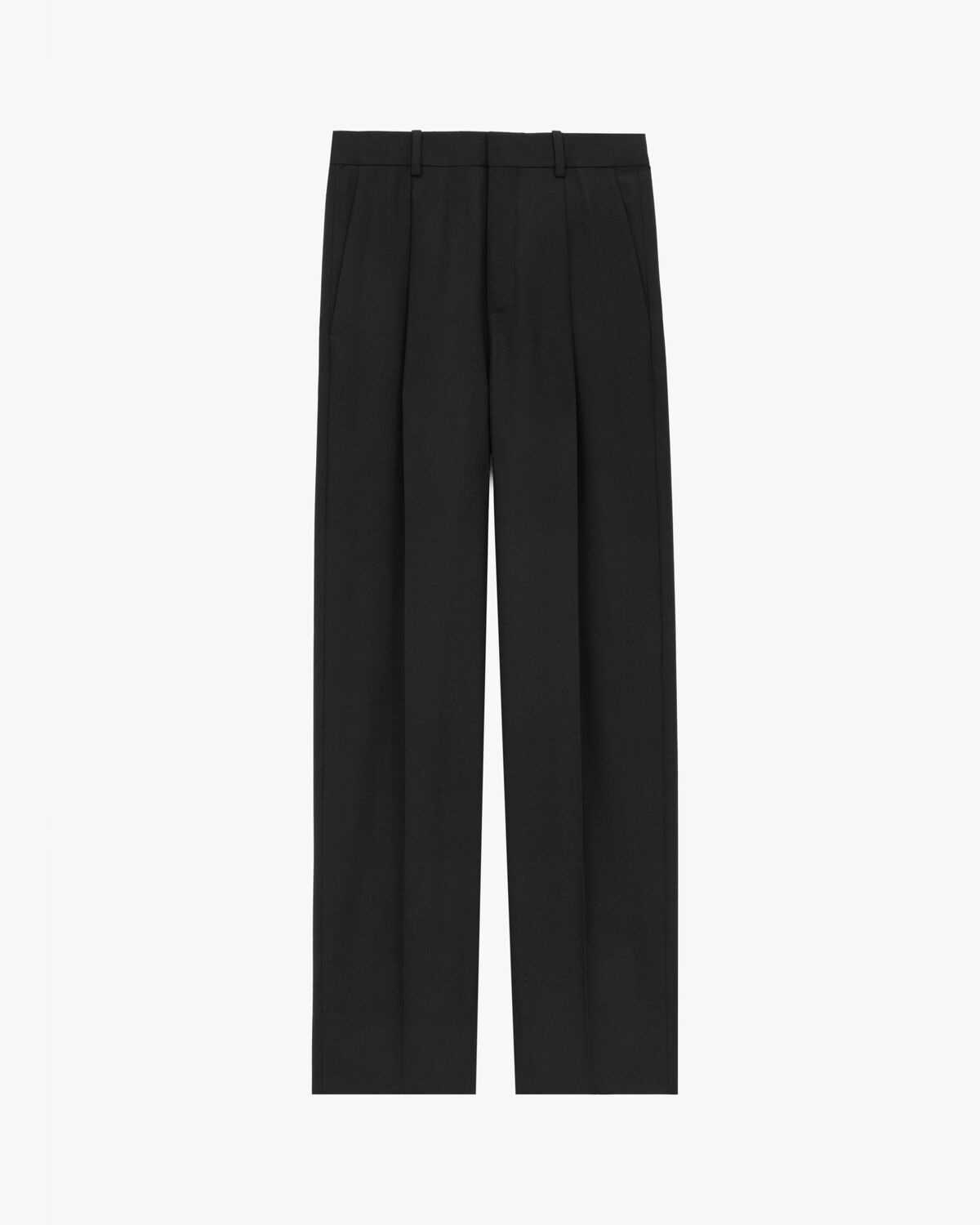 HIGH-WAISTED PANTS IN WOOL CHINÉ - 1