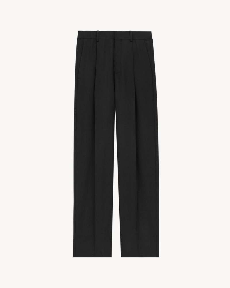 HIGH-WAISTED PANTS IN WOOL CHINÉ 1