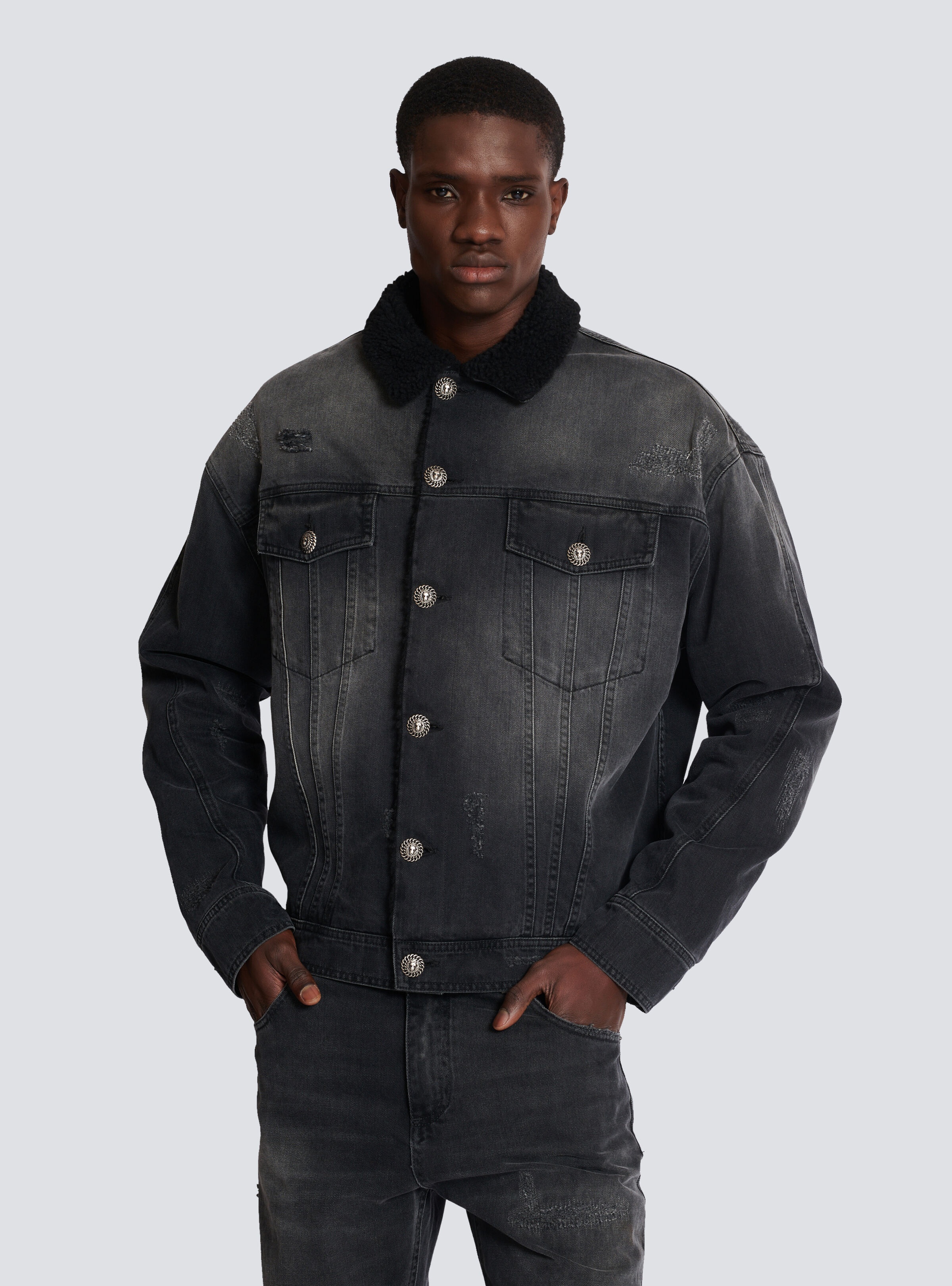 Faded denim jacket - 5