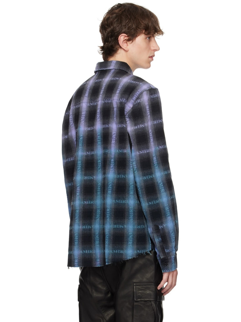 plaid 로고 인쇄 셔츠 3