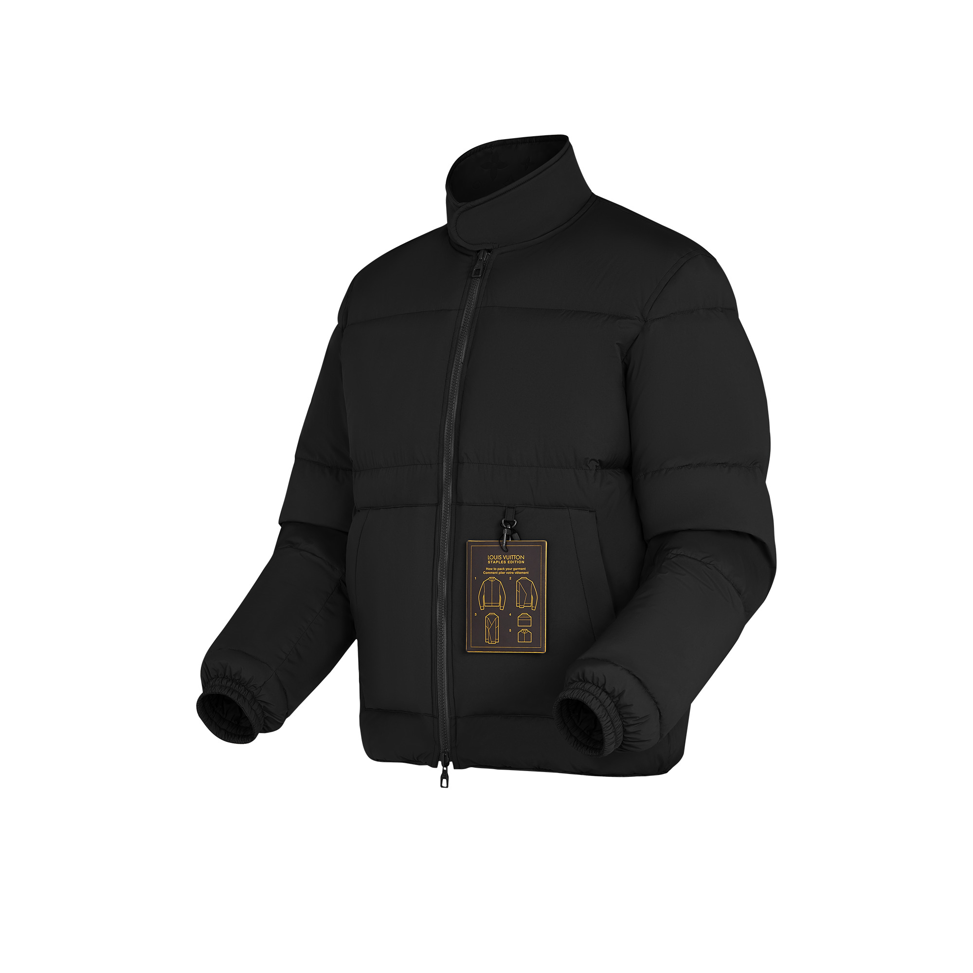 Louis Vuitton Monogram Embossed Leather and Wool Blouson Black