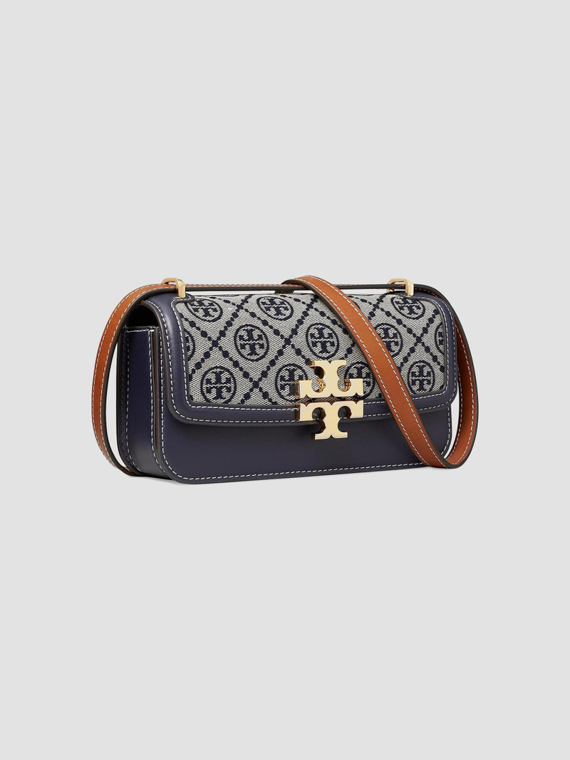 Women's Small Eleanor T Monogram Shoulder Bag - Tory Navy 3