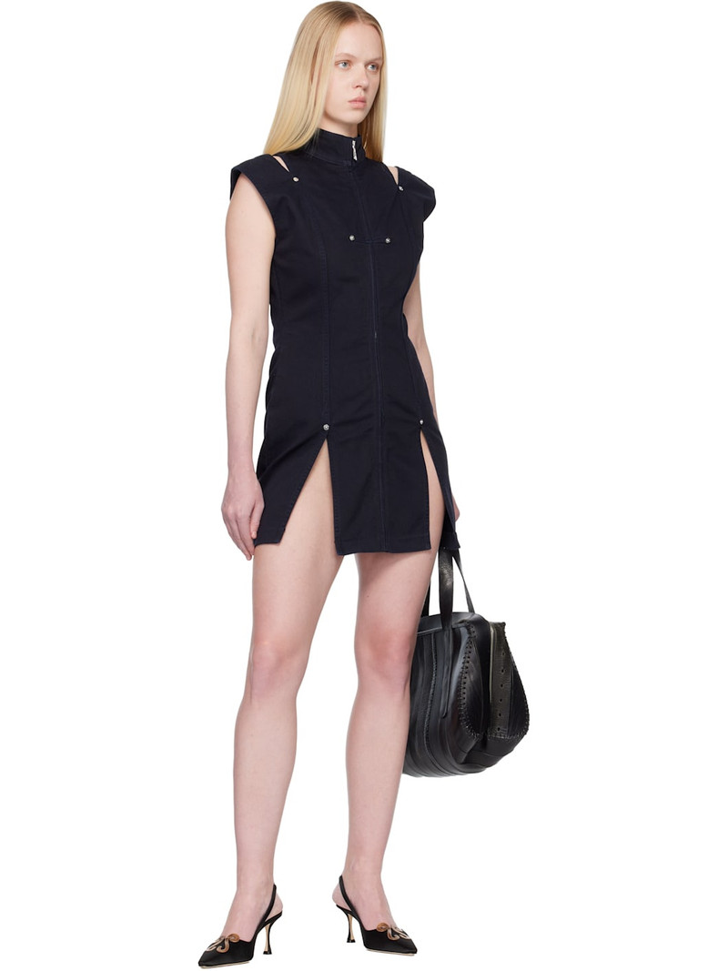 Jean Paul Gaultier Navy 'The Short Denim Slit' Minidress outlook