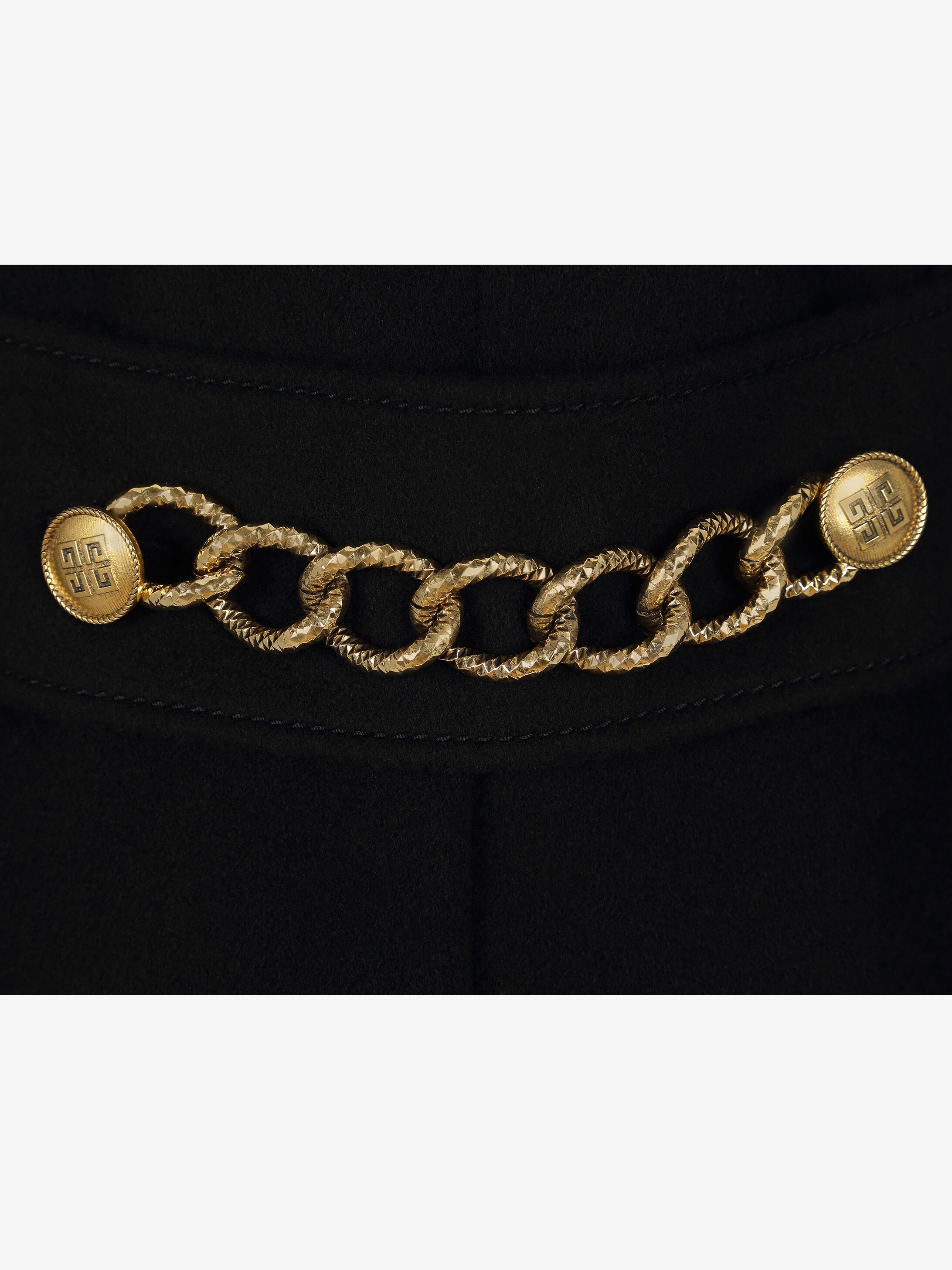 Coat in wool and cashmere with 4G buttons and chain - 6