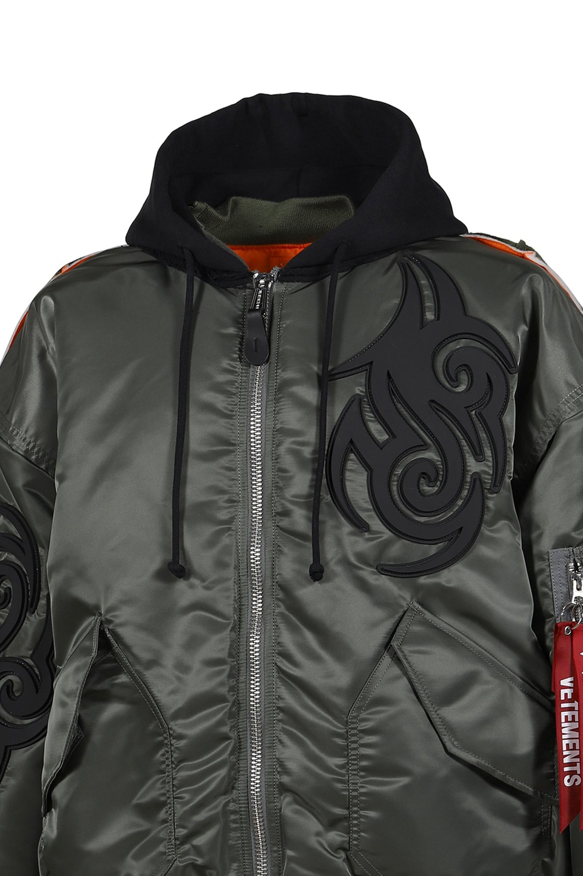 TRIBAL REWORKED BOMBER JACKET / GRN / BLK - 9