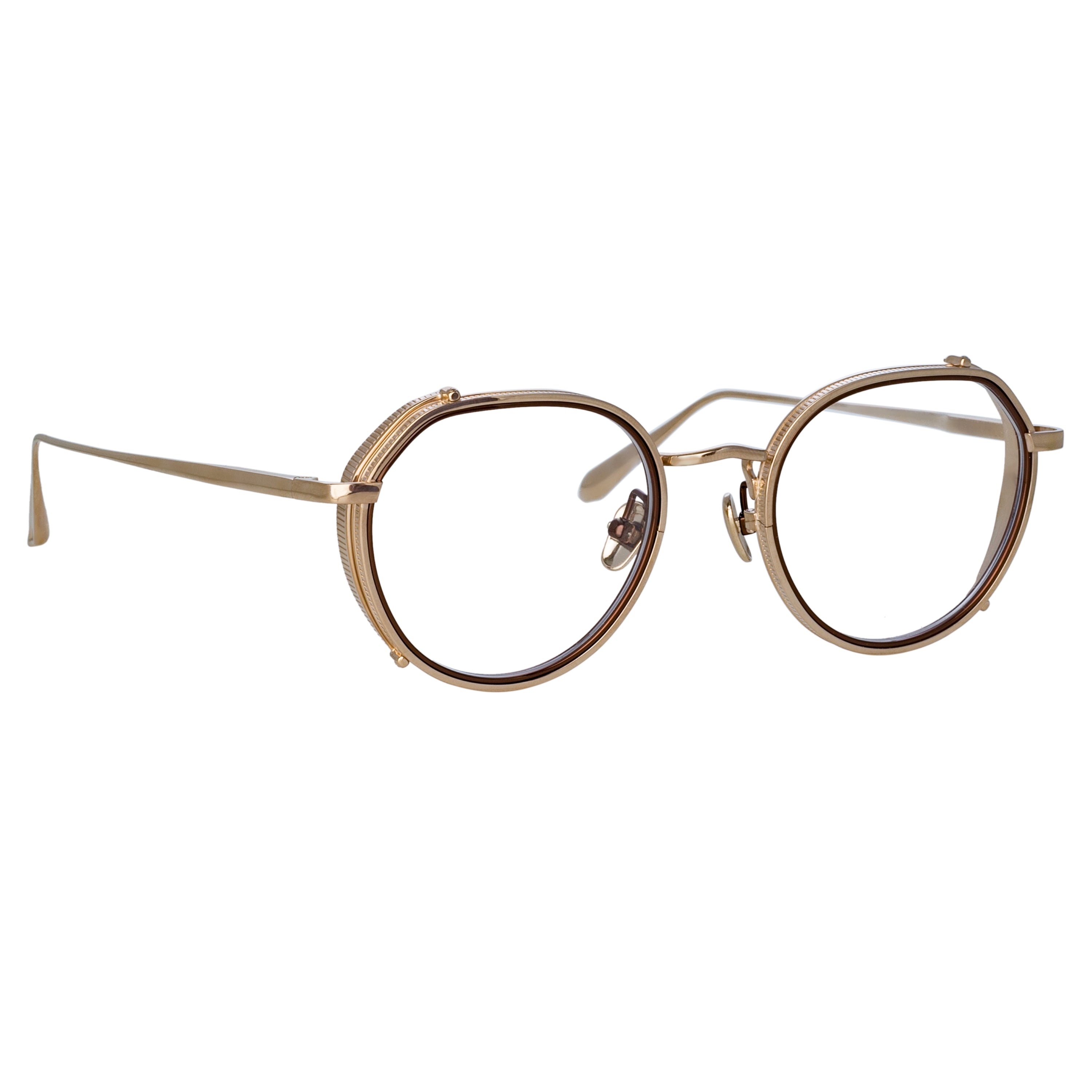 FALCON ANGULAR OPTICAL FRAME IN LIGHT GOLD - 5