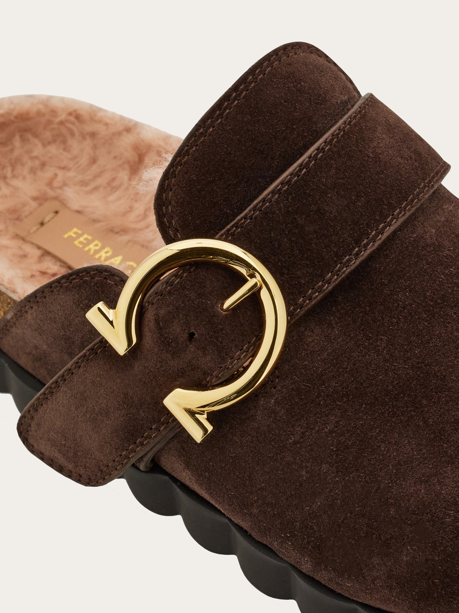 Gancini clog with rippled sole detail - 6