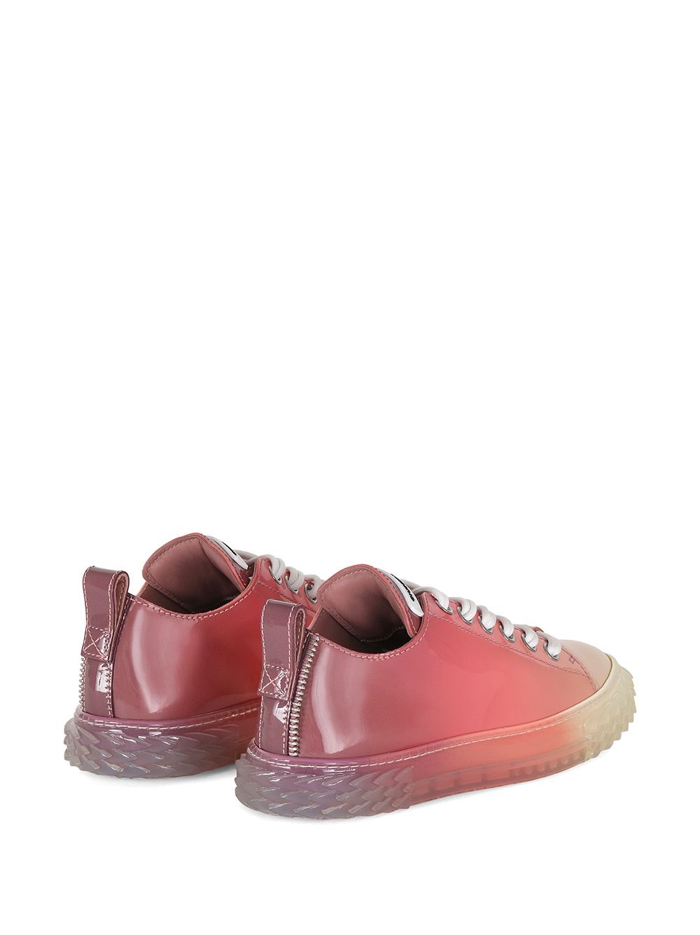 gradient-effect patent-leather sneakers - 3