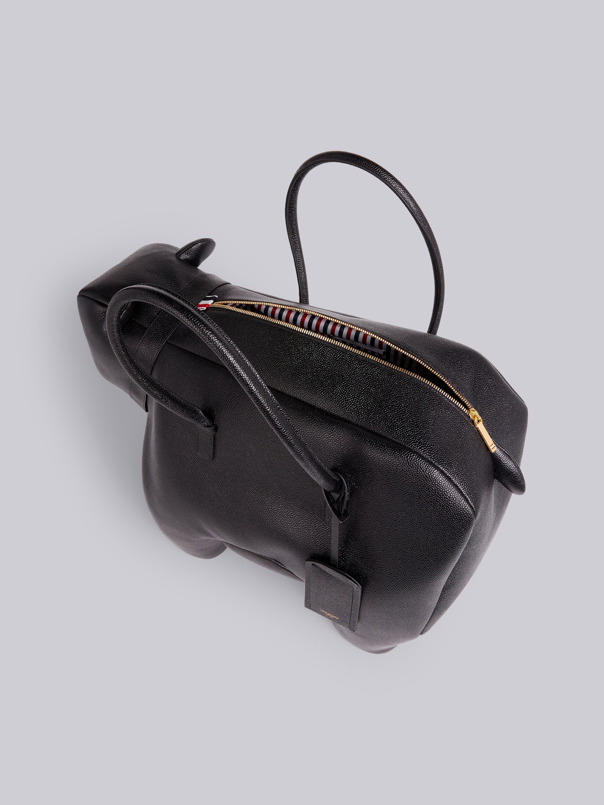 Black Pebbled Calfskin Bear Bag - 5