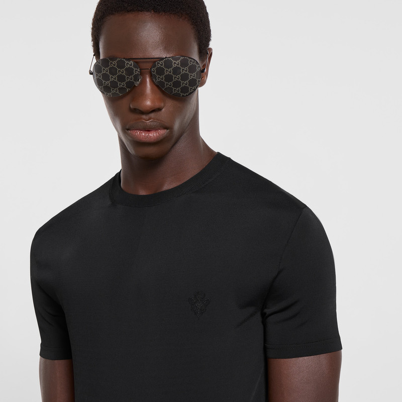 Knitted T-shirt with embroidery 3