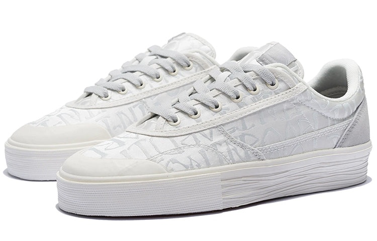 (WMNS) Li-Ning Wave Pro Low 50/50 'White Grey' AECS040-2 - 3