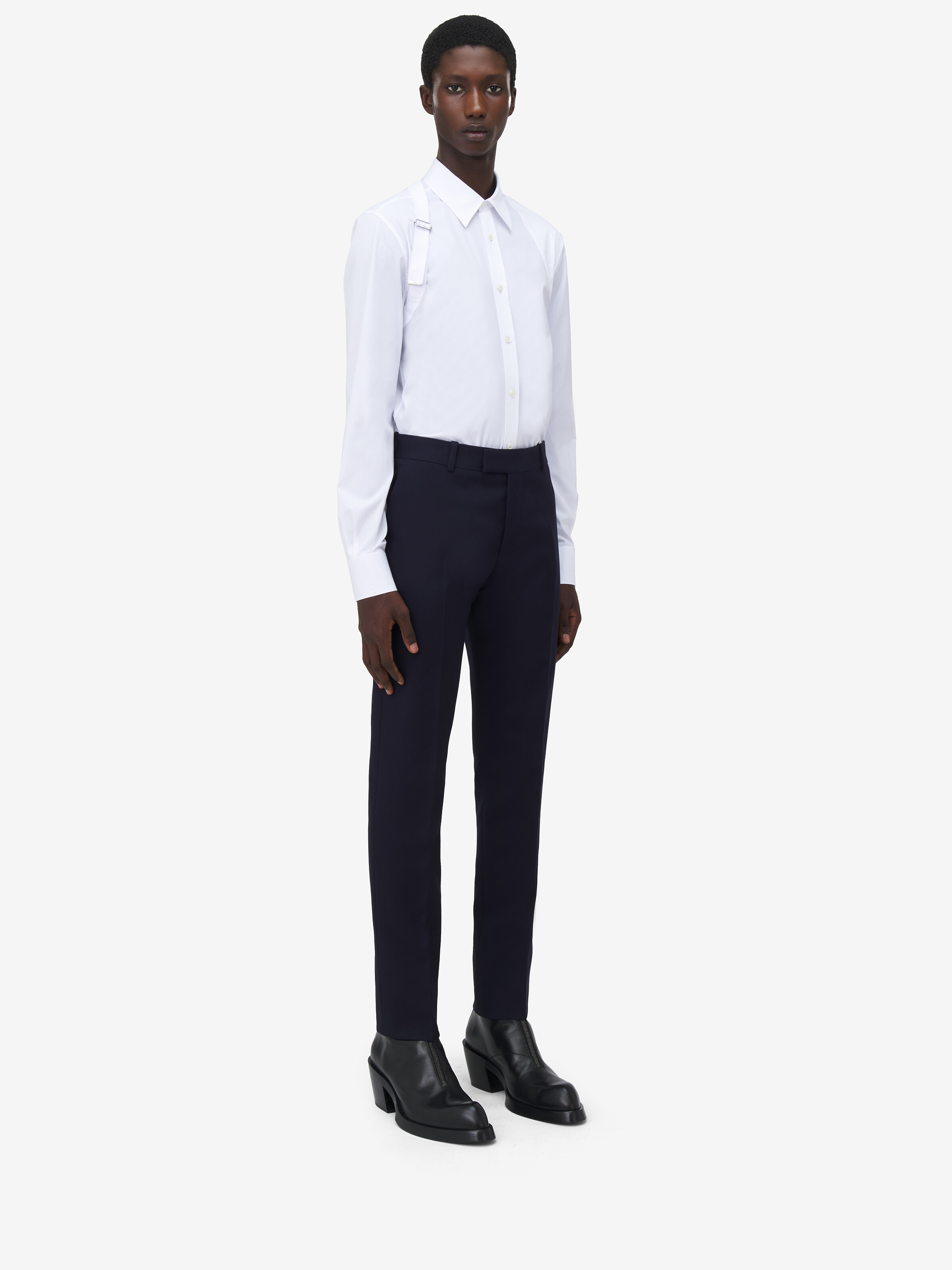 Low-Waisted Cigarette Trousers - 3