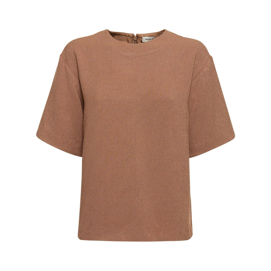 Anine Bing Ladies Brown Maddie Crepe Blouse - 4