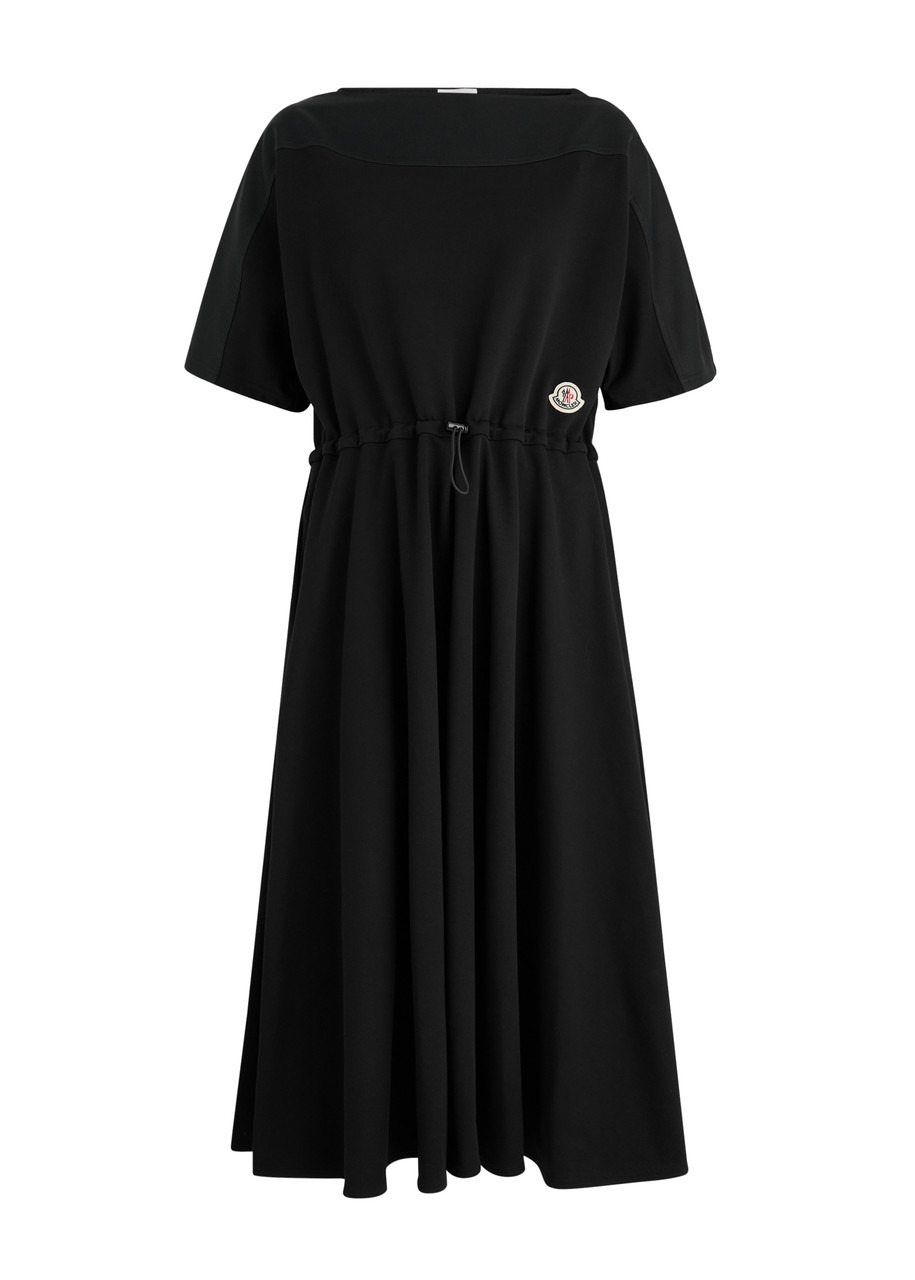 Satin and cotton midi dress - 1