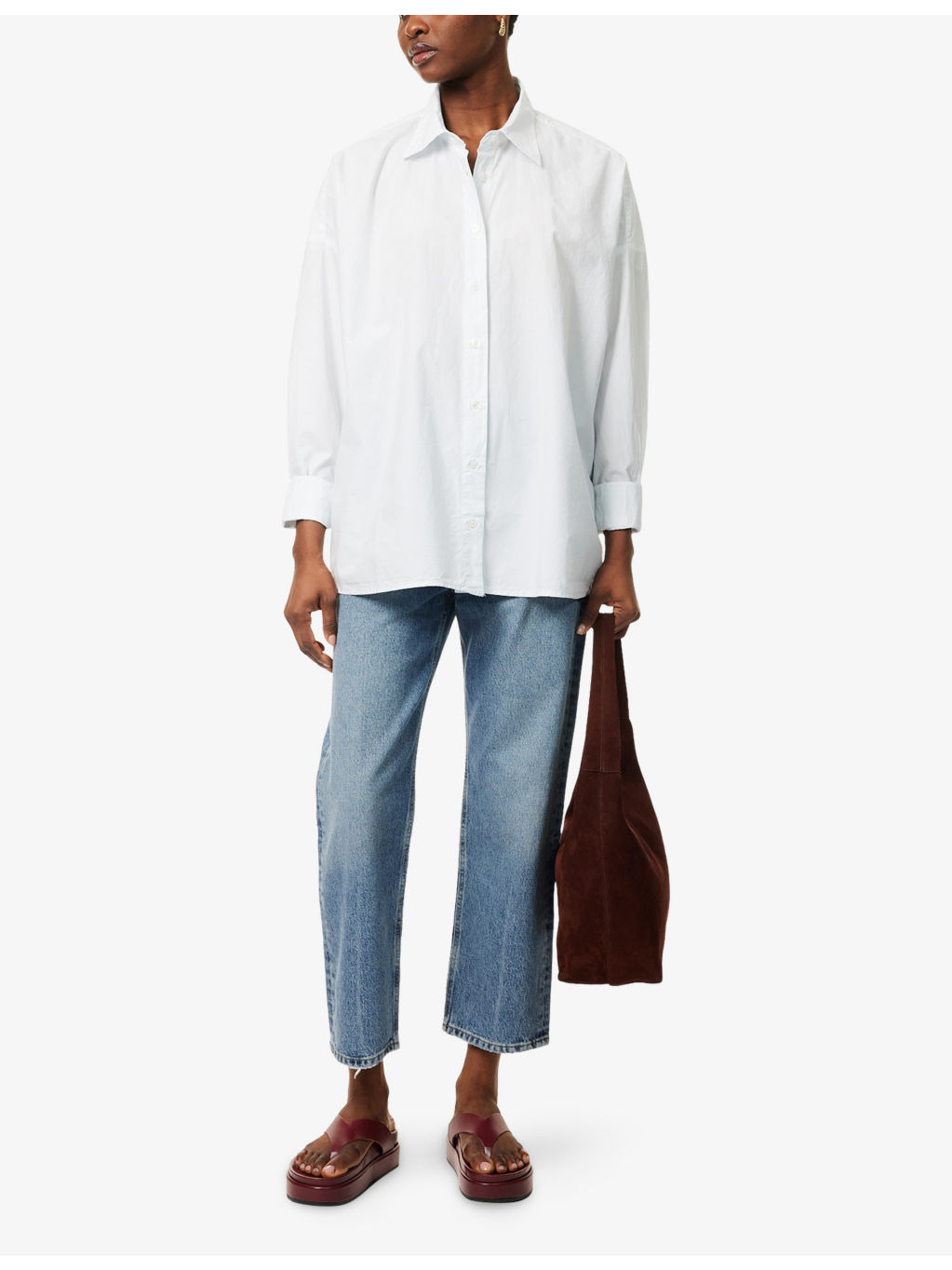 90's Crop Loose Straight-Leg Denim Jeans - 2