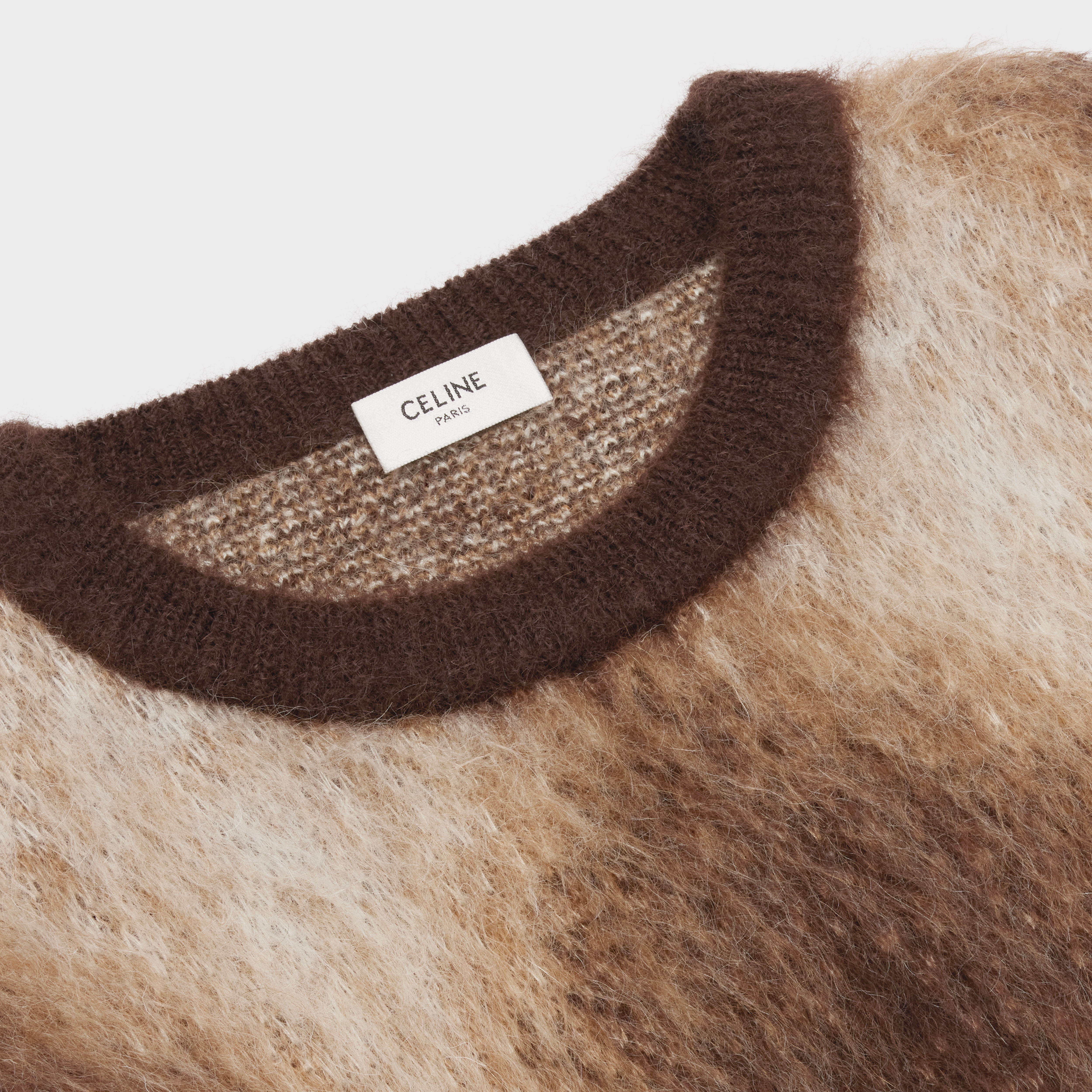 CROPPED BOXY SWEATER IN BRUSHED MOHAIR - 3
