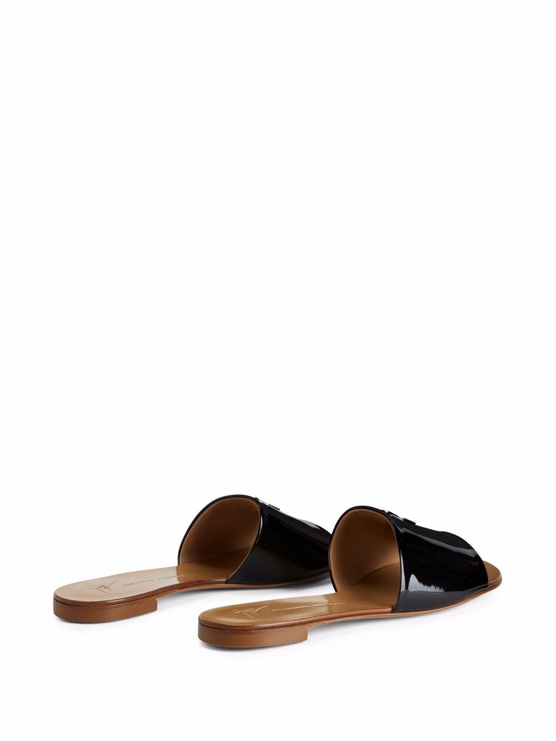 Shirley patent-effect slides 3