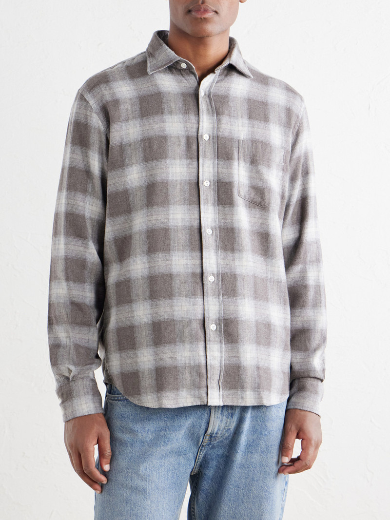 Paul Checked Cotton and Lyocell-Blend Flannel Shirt 3