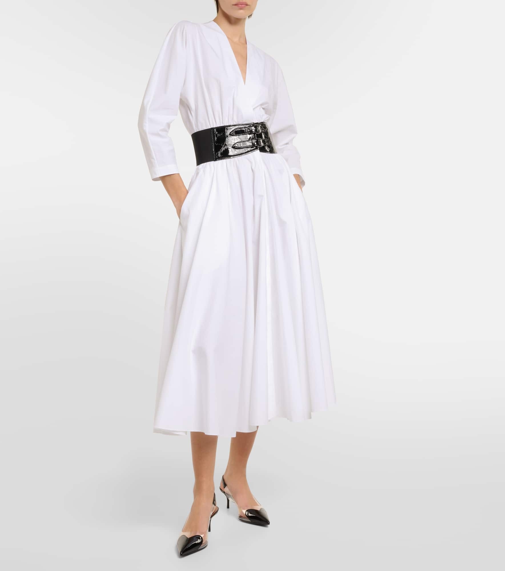 Cotton midi dress - 2