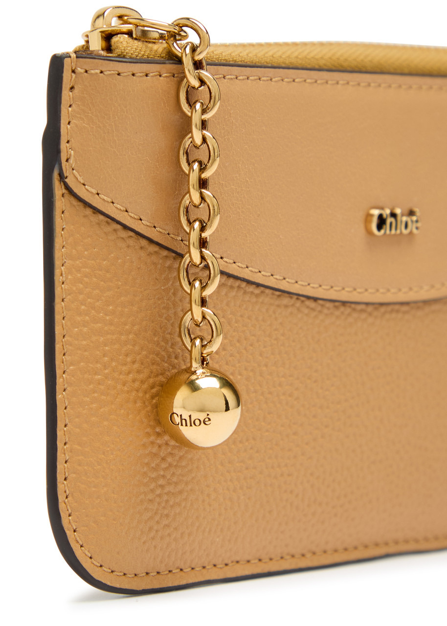 Chloe Charm-embellished Pebbled Leather Wallet - 3