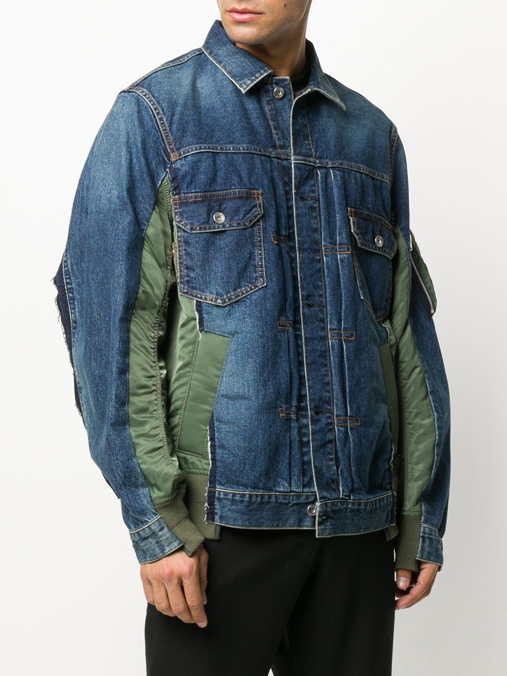 patchwork denim jacket - 3