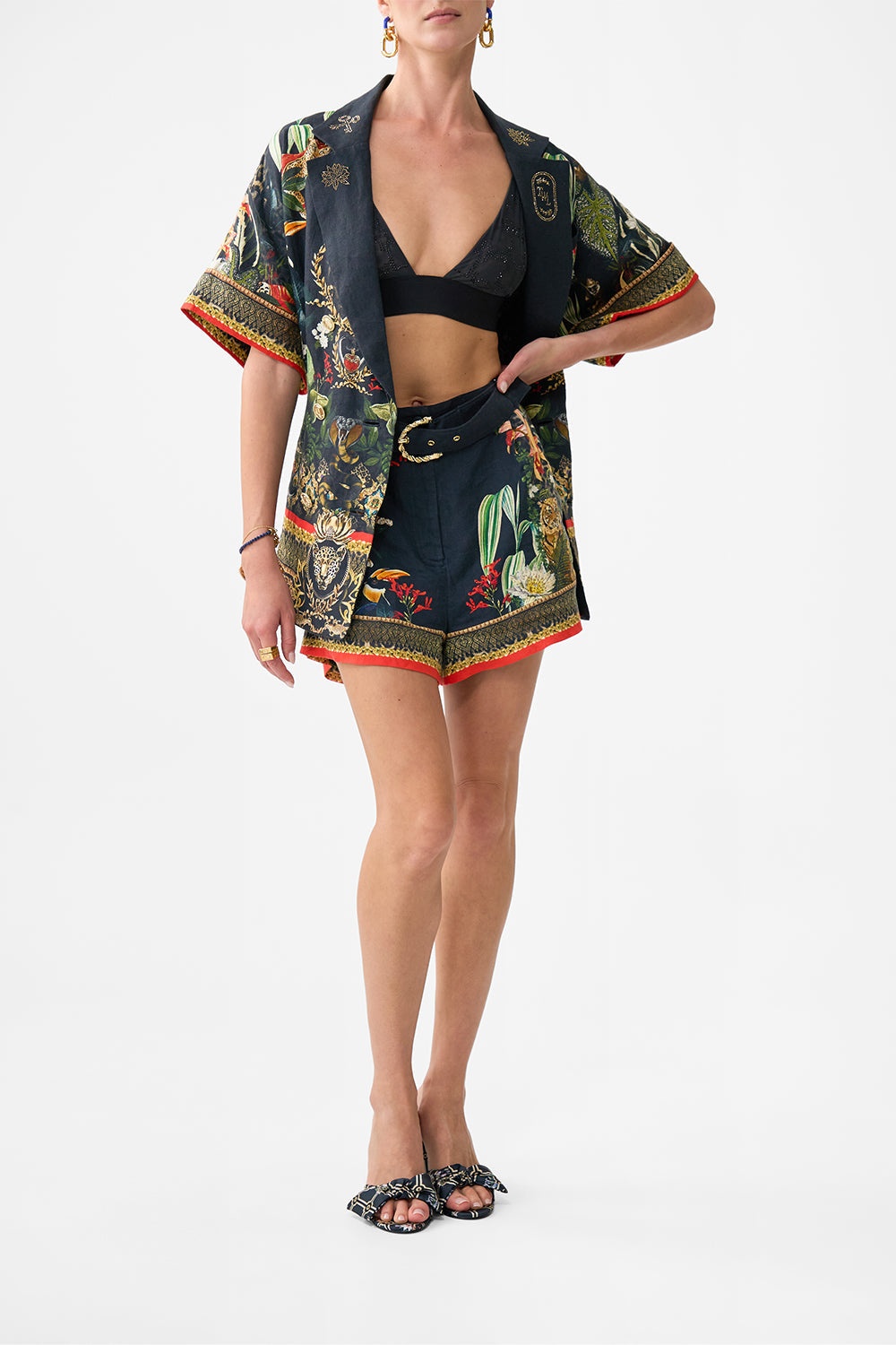 DOUBLE BREASTED SHORT SLEEVE JACKET - 7