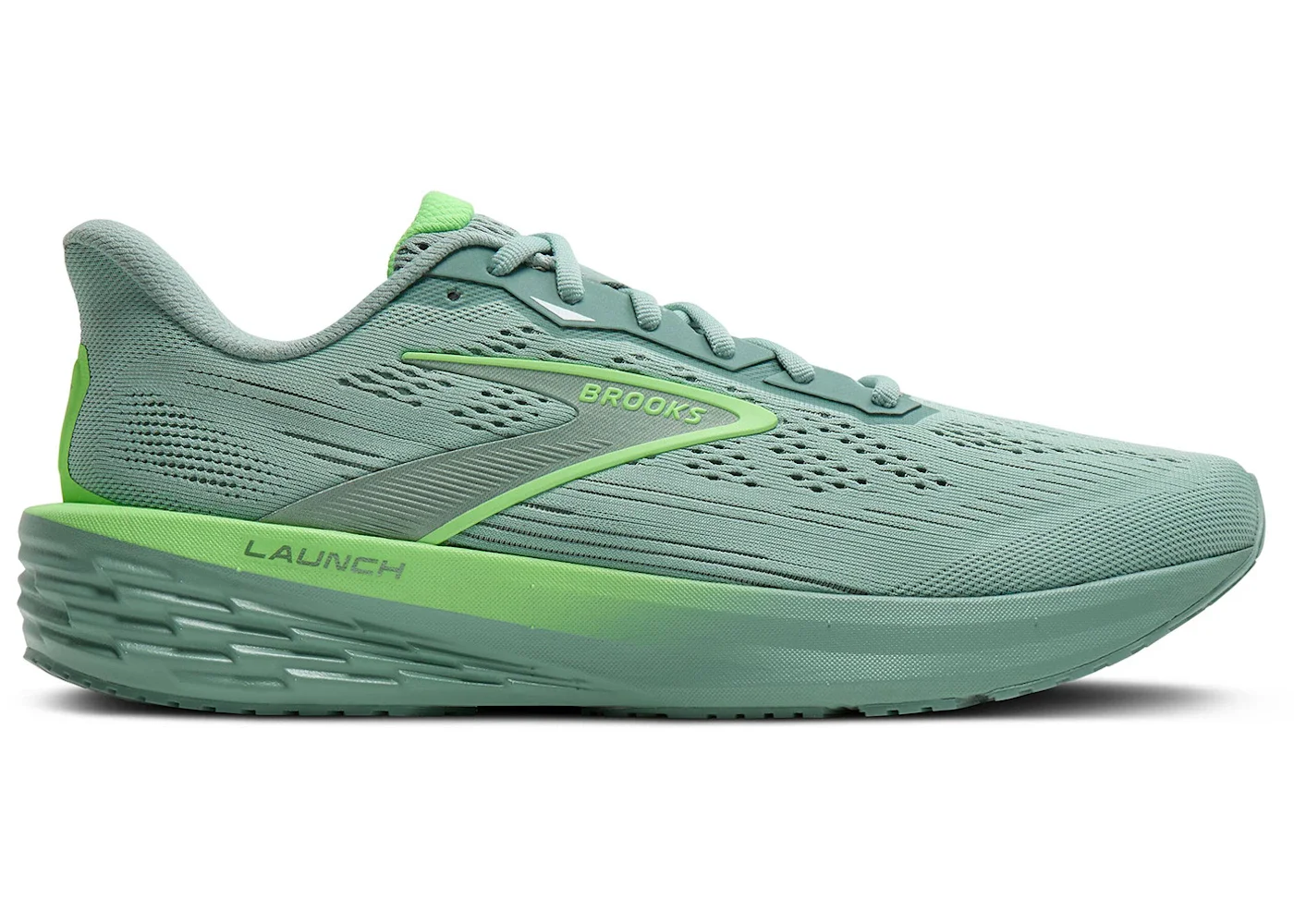 Brooks Launch 12 Grey Mist Green - 1