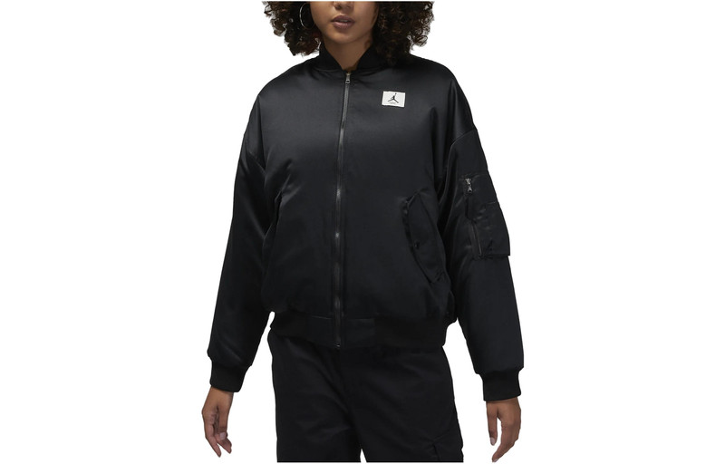 Jordan (WMNS) Air Jordan Flight Renegade Jacket 'Black' DQ9802-010 outlook