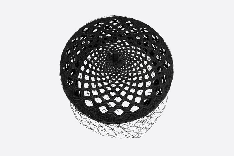 Dior Mesh Beret with Veil 3
