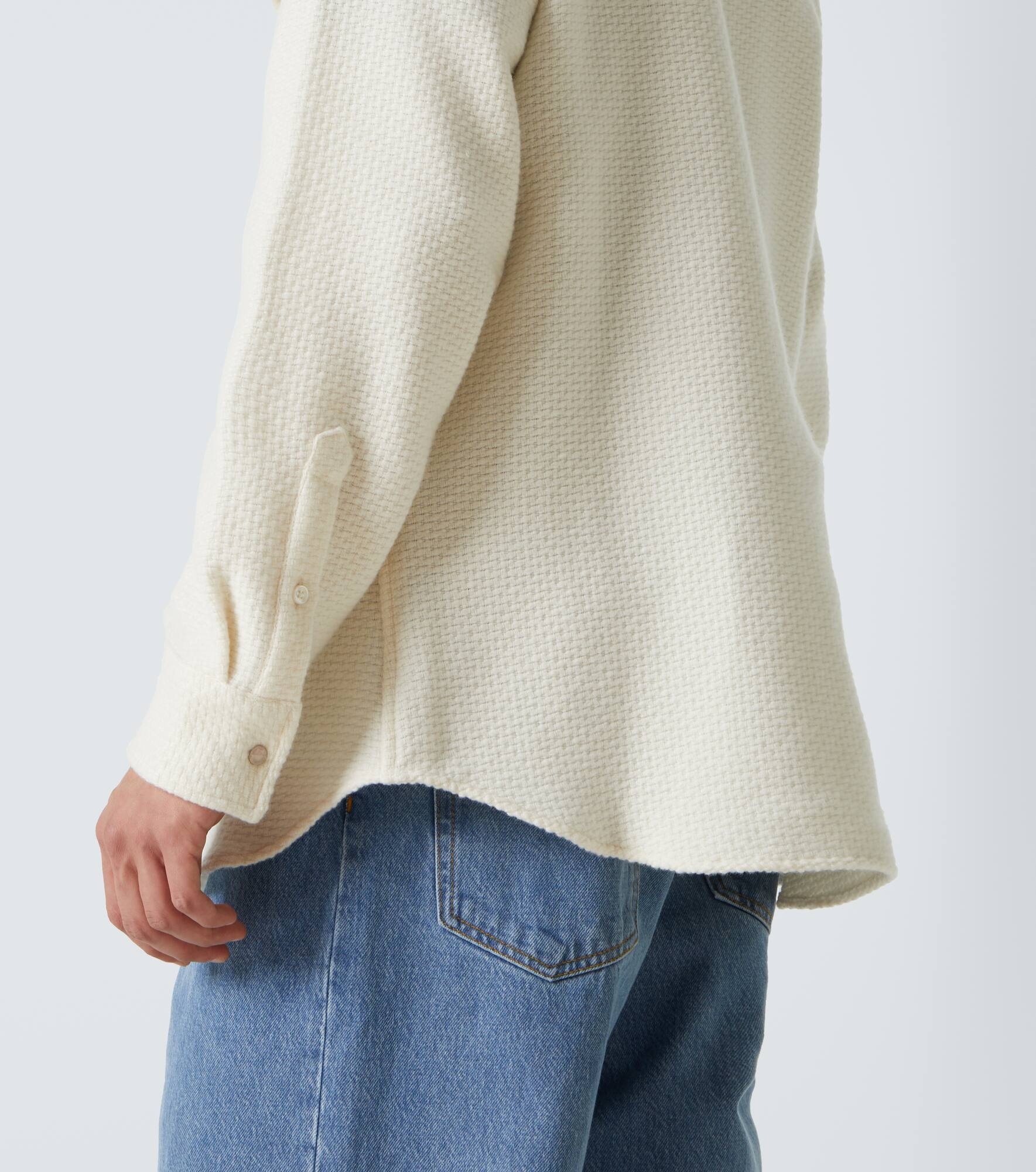 Waffle-knit cashmere shirt - 6
