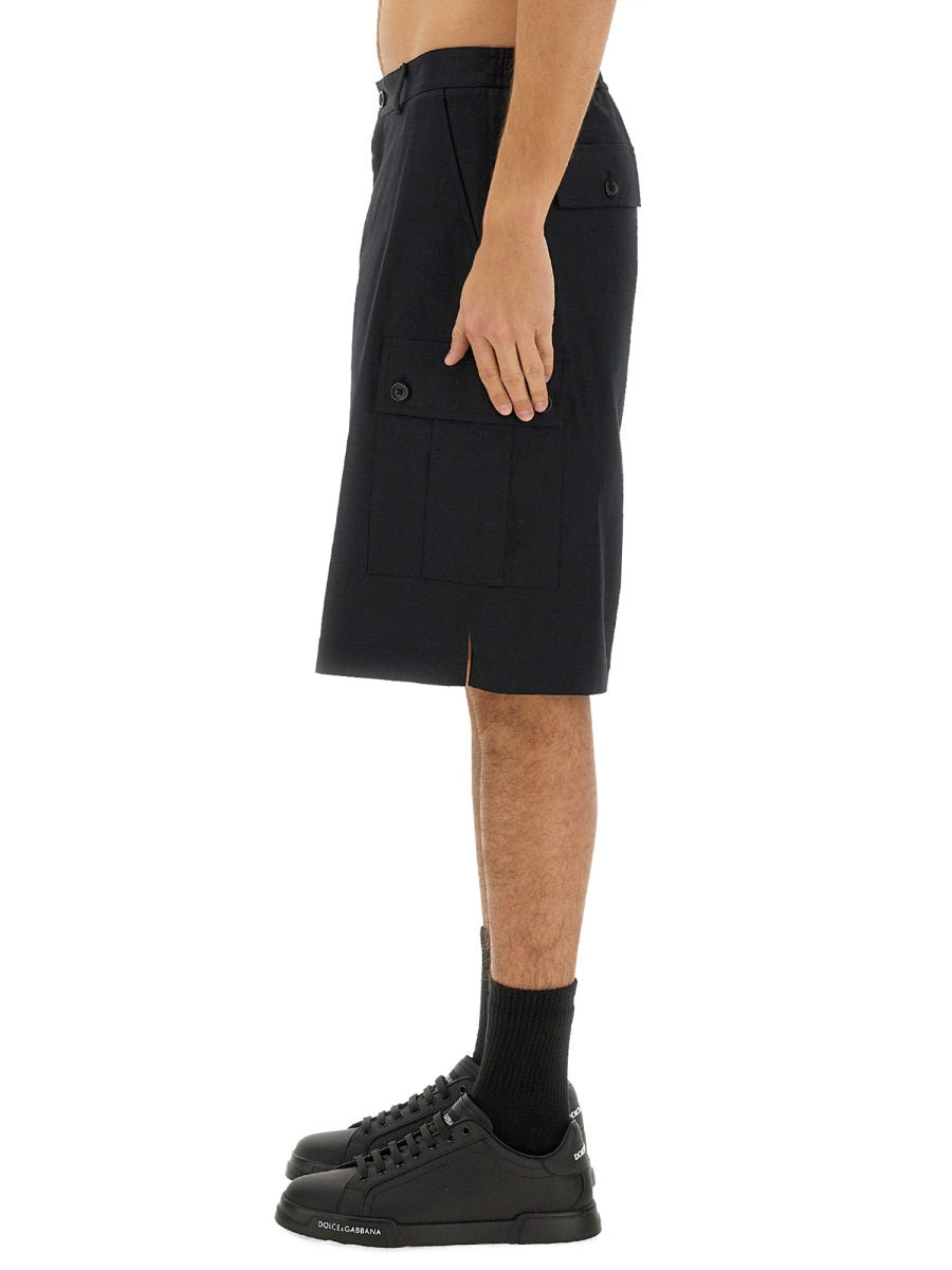 Dolce & Gabbana Men Cotton Cargo Bermuda Shorts - 4
